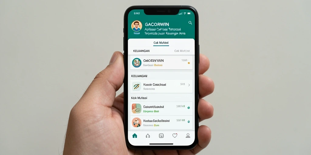 Tampilan antarmuka GACORWIN yang intuitif dan informatif
