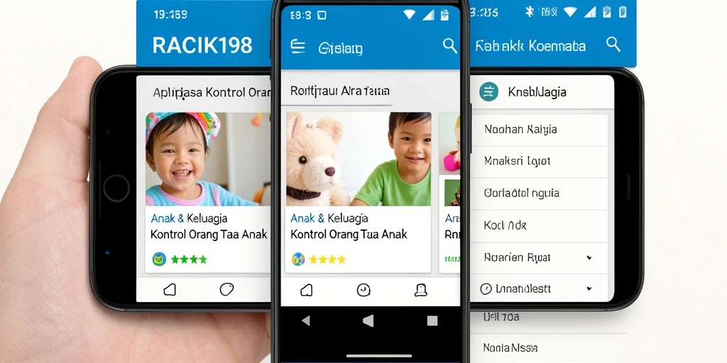 Antarmuka aplikasi Kontrol Orang Tua Anak yang intuitif dan informatif.