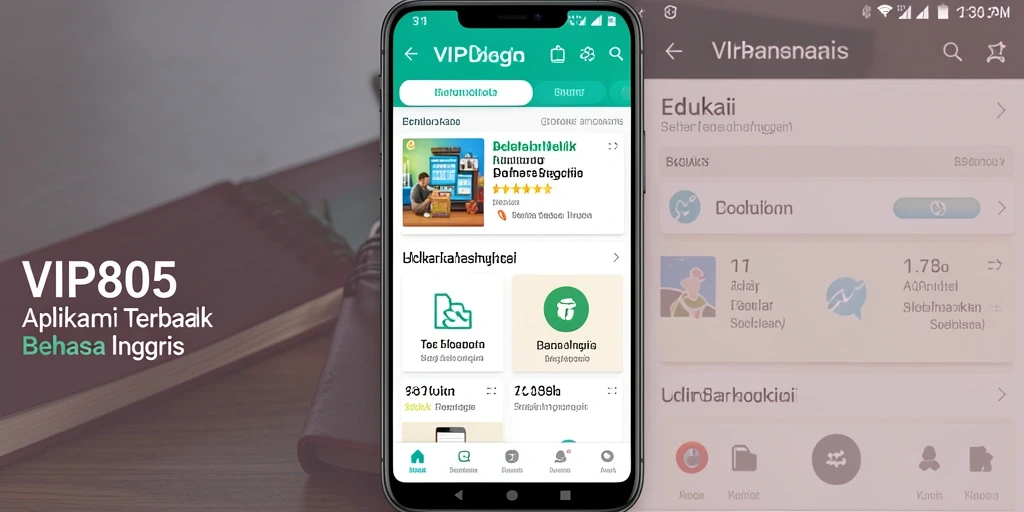 Tampilan antarmuka VIP805 yang menarik dan fungsional untuk belajar Bahasa Inggris.
